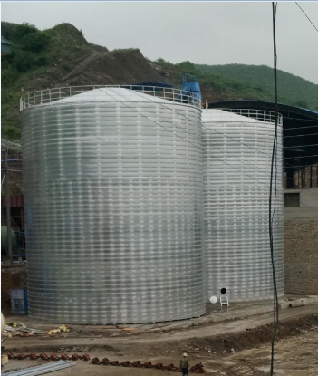 营口粮食钢板仓的安装全过程不用热焊接